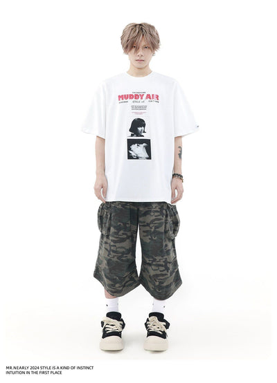 Muddy Air Print T-Shirt Korean Street Fashion T-Shirt By Mr Nearly Shop Online at OH Vault