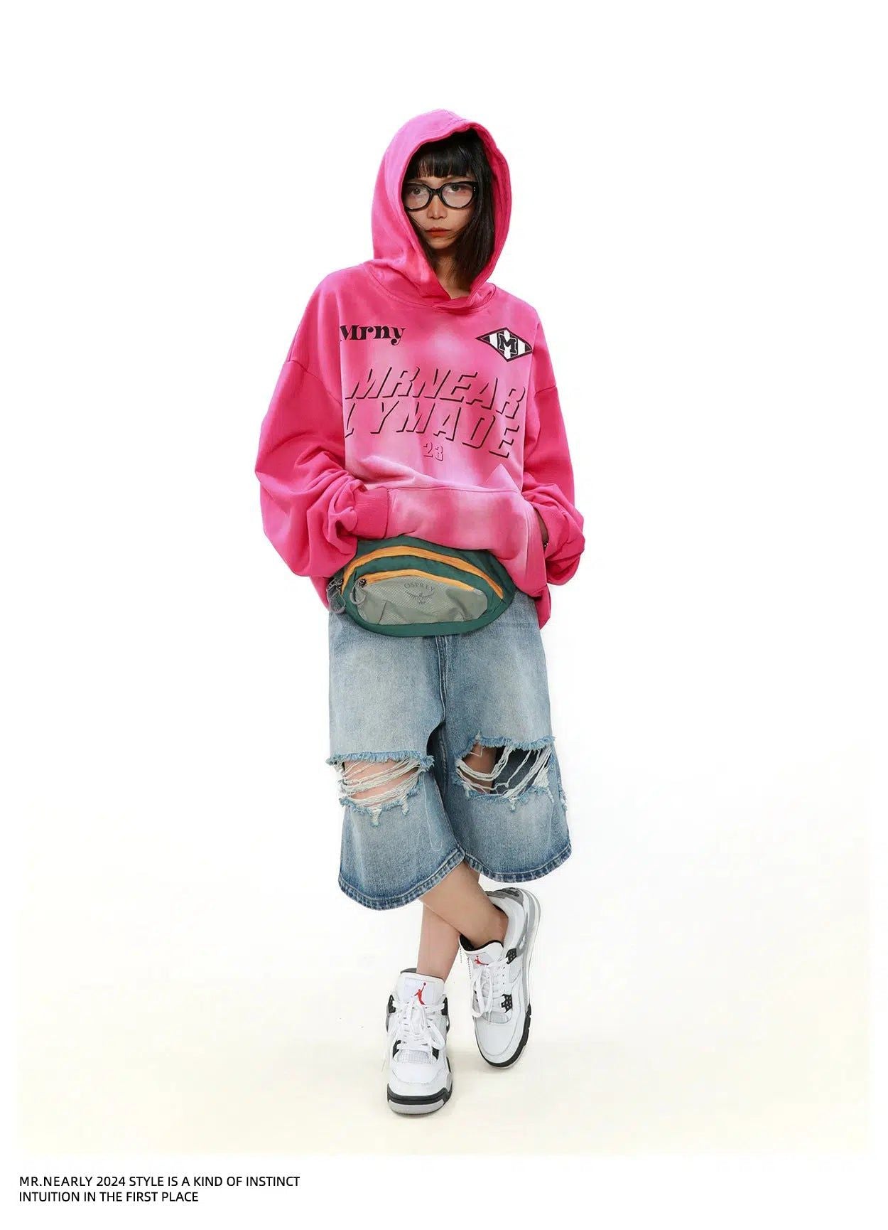 Heavy Washed Letters Hoodie Korean Street Fashion Hoodie By Mr Nearly Shop Online at OH Vault