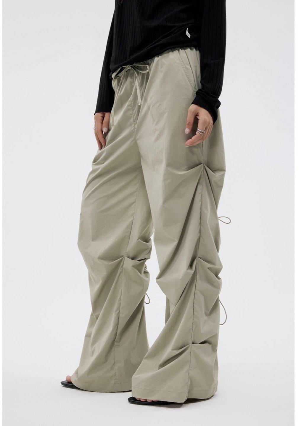 Cinched Side Detail Track Pants Korean Street Fashion Pants By Funky Fun Shop Online at OH Vault