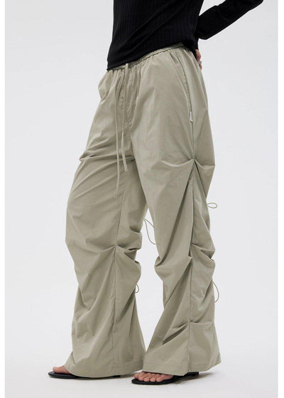 Cinched Side Detail Track Pants Korean Street Fashion Pants By Funky Fun Shop Online at OH Vault