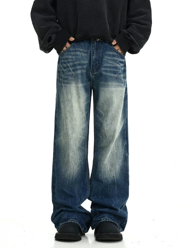 Fade Highlight Bootcut Jeans Korean Street Fashion Jeans By MEBXX Shop Online at OH Vault