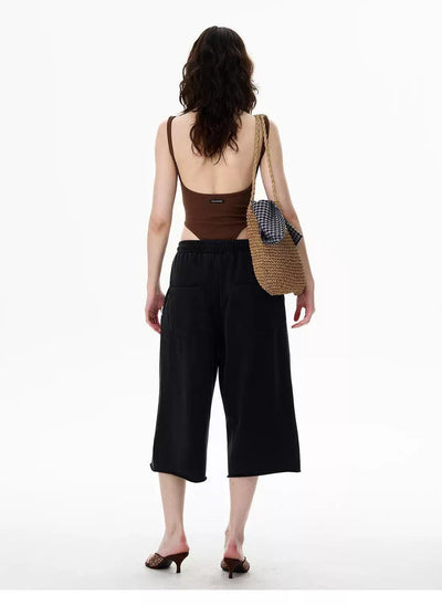 Drawstring Versatile Mid-Length Shorts Korean Street Fashion Shorts By 77Flight Shop Online at OH Vault