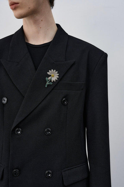 Double Breasted Peak Lapel Blazer Korean Street Fashion Blazer By MaxDstr Shop Online at OH Vault