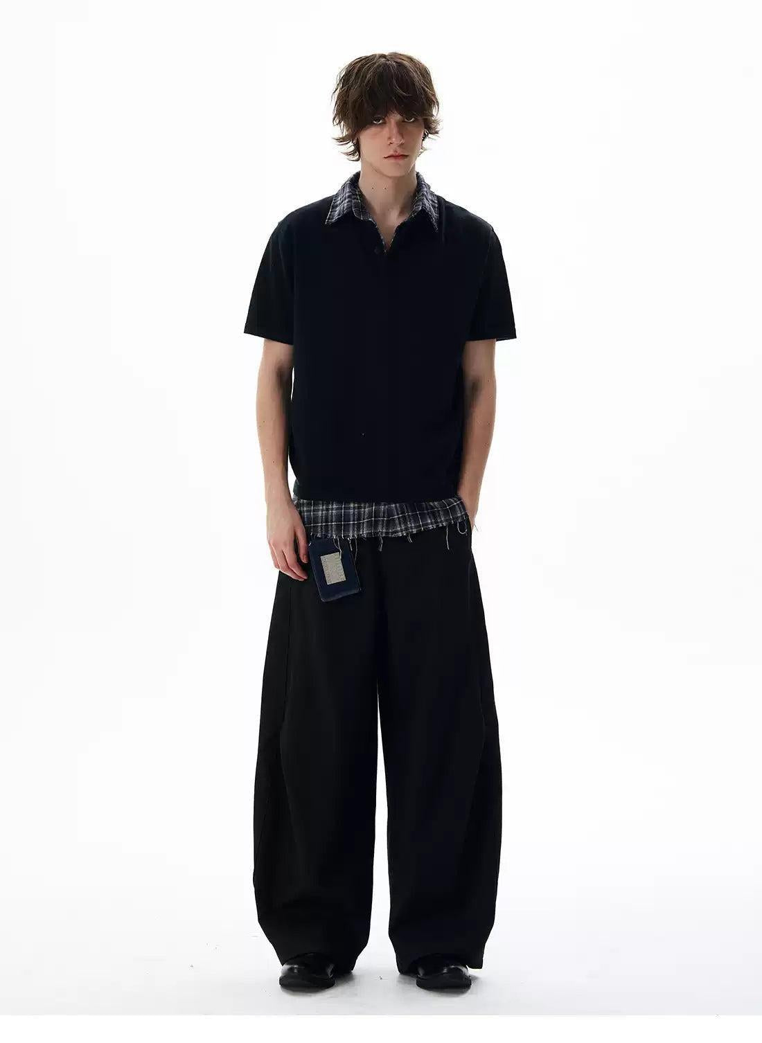 Buttoned Comfty Fit T-Shirt Korean Street Fashion T-Shirt By 77Flight Shop Online at OH Vault