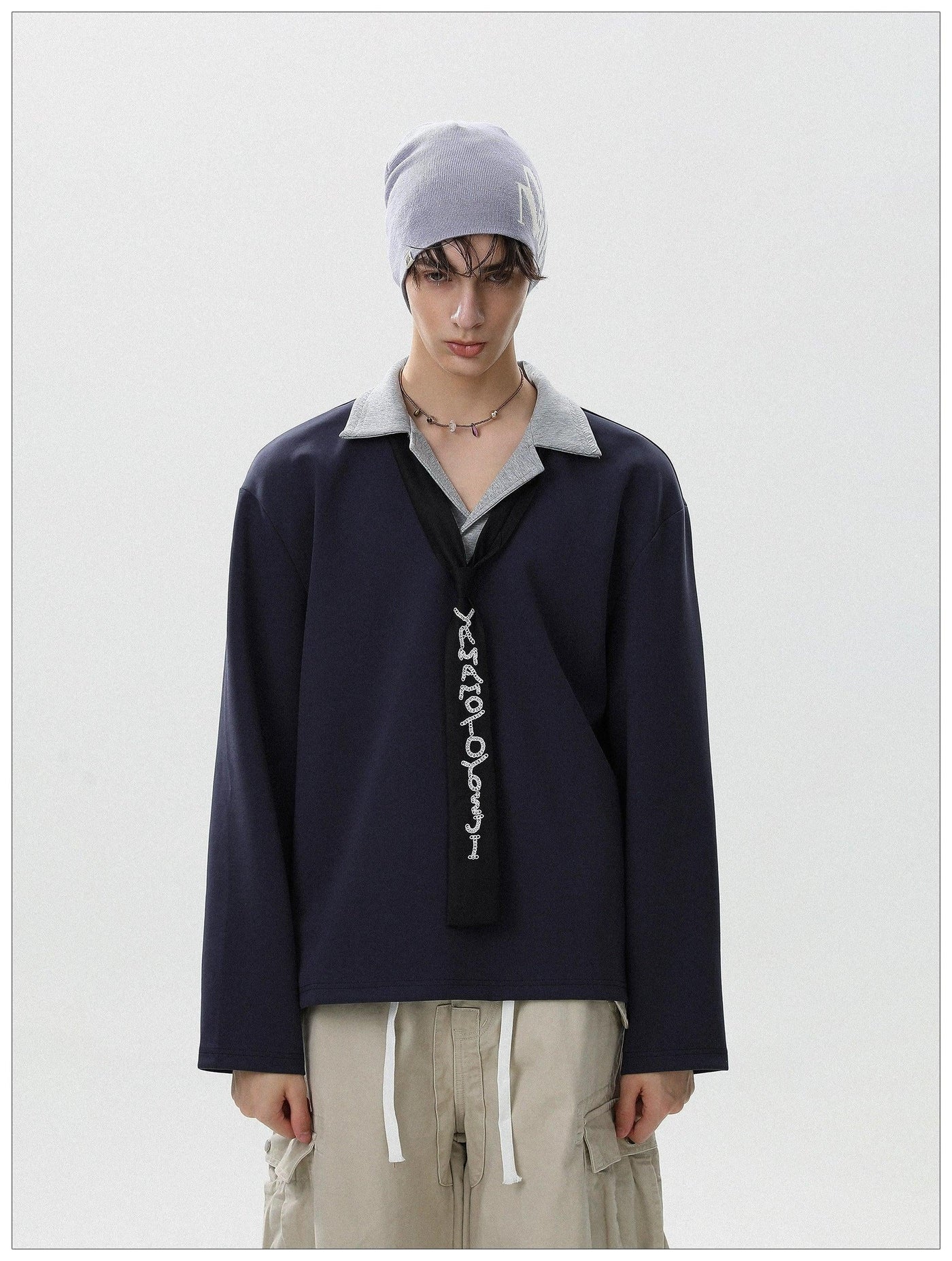 Contrast Collared Regular Fit Polo Korean Street Fashion Polo By Mr Nearly Shop Online at OH Vault