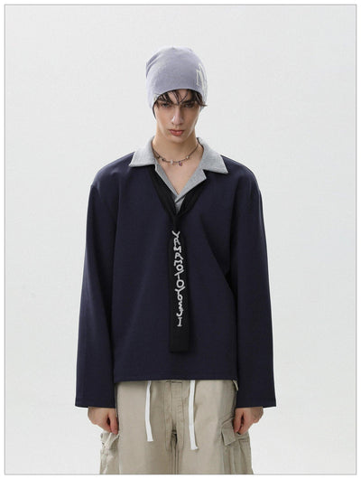 Contrast Collared Regular Fit Polo Korean Street Fashion Polo By Mr Nearly Shop Online at OH Vault