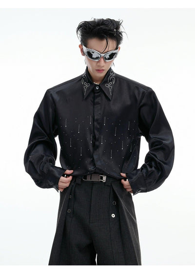 Star Flow Shimmered Shirt Korean Street Fashion Shirt By Argue Culture Shop Online at OH Vault