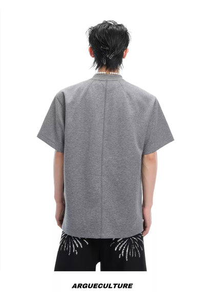 Cursive Metal Logo T-Shirt Korean Street Fashion T-Shirt By Argue Culture Shop Online at OH Vault