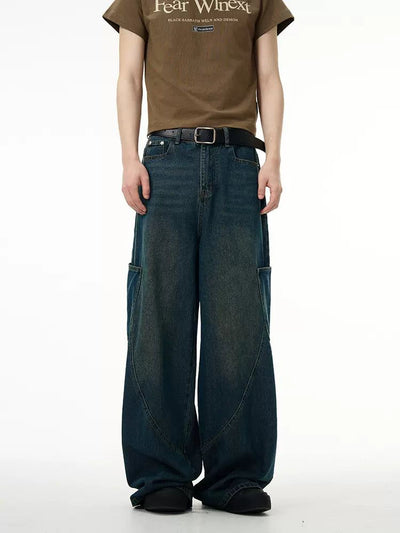 Comfty Cargo Style Jeans Korean Street Fashion Jeans By 77Flight Shop Online at OH Vault