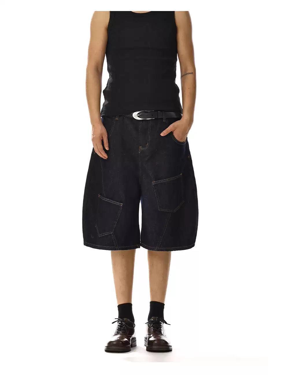 Scattered Pockets Denim Shorts Korean Street Fashion Shorts By MEBXX Shop Online at OH Vault