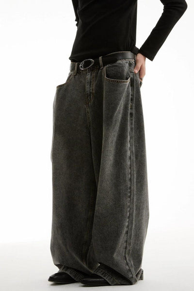 Oversized Fade Thigh Jeans Korean Street Fashion Jeans By Funky Fun Shop Online at OH Vault