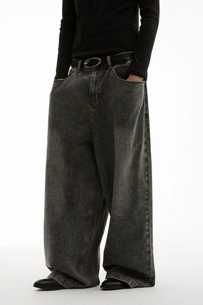 Oversized Fade Thigh Jeans Korean Street Fashion Jeans By Funky Fun Shop Online at OH Vault