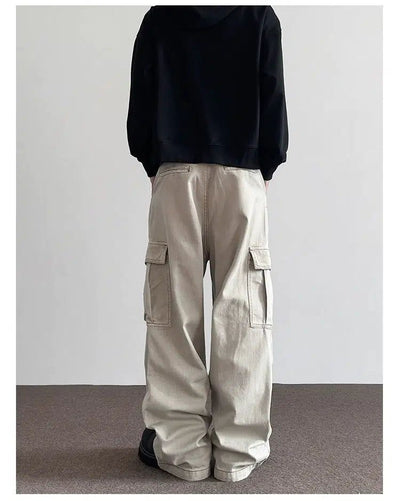 Oversized Pocket Baggy Cargo Pants Korean Street Fashion Pants By A PUEE Shop Online at OH Vault