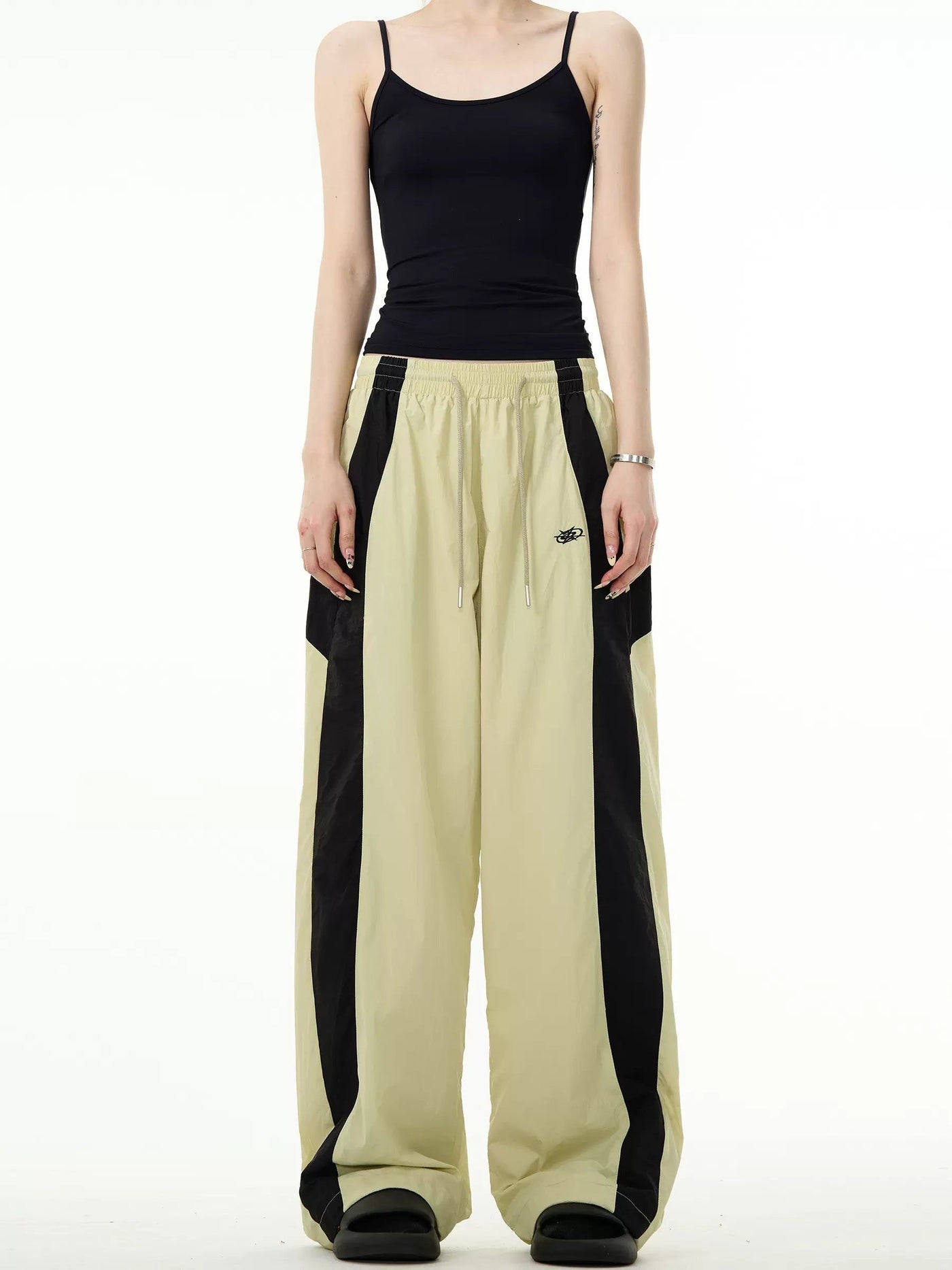 Contrast Bar Line Sweatpants Korean Street Fashion Pants By Mad Witch Shop Online at OH Vault