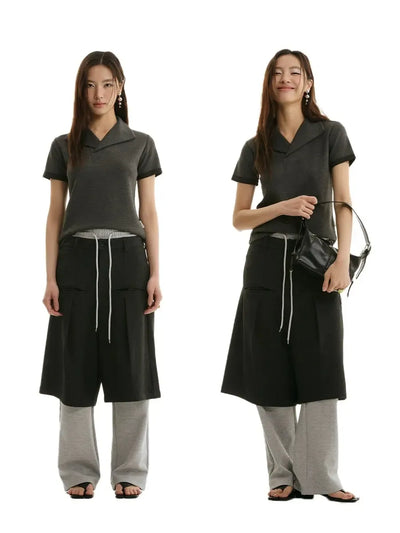 Chic Collared T-Shirt Korean Street Fashion T-Shirt By Funky Fun Shop Online at OH Vault