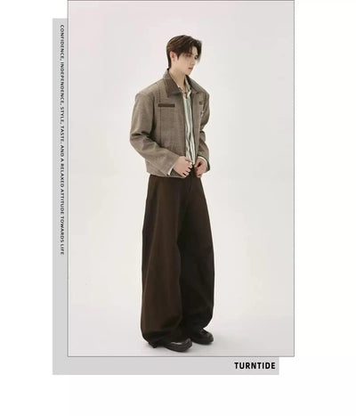 Shoulder Pad Checkered Jacket Korean Street Fashion Jacket By Turn Tide Shop Online at OH Vault