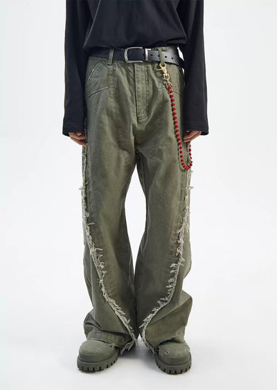 Casual Stitched Tassel Pants Korean Street Fashion Pants By Ash Dark Shop Online at OH Vault