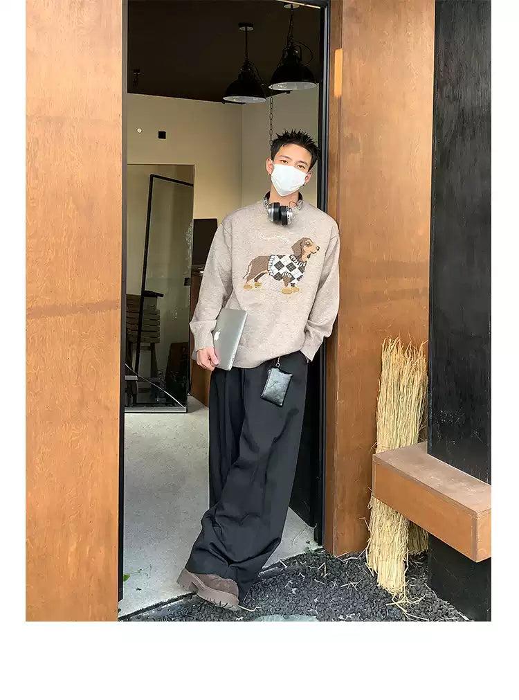 Slouchy Pleated Trousers Korean Street Fashion Trousers By Poikilotherm Shop Online at OH Vault