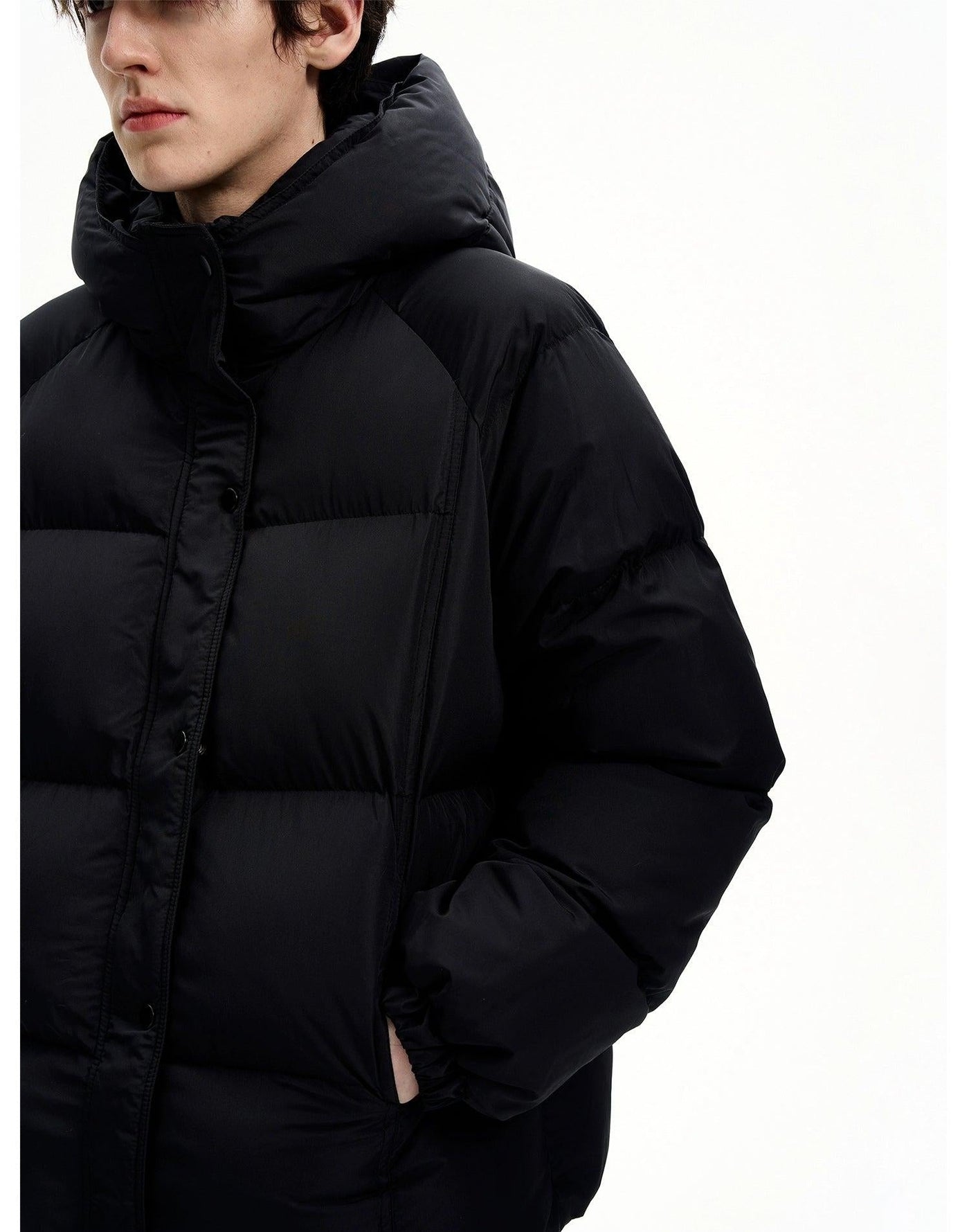Funnel Hooded Puffer Jacket Korean Street Fashion Jacket By MaxDstr Shop Online at OH Vault