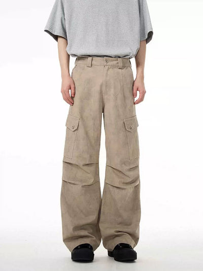 Suede Textured Cargo Pants Korean Street Fashion Pants By 77Flight Shop Online at OH Vault