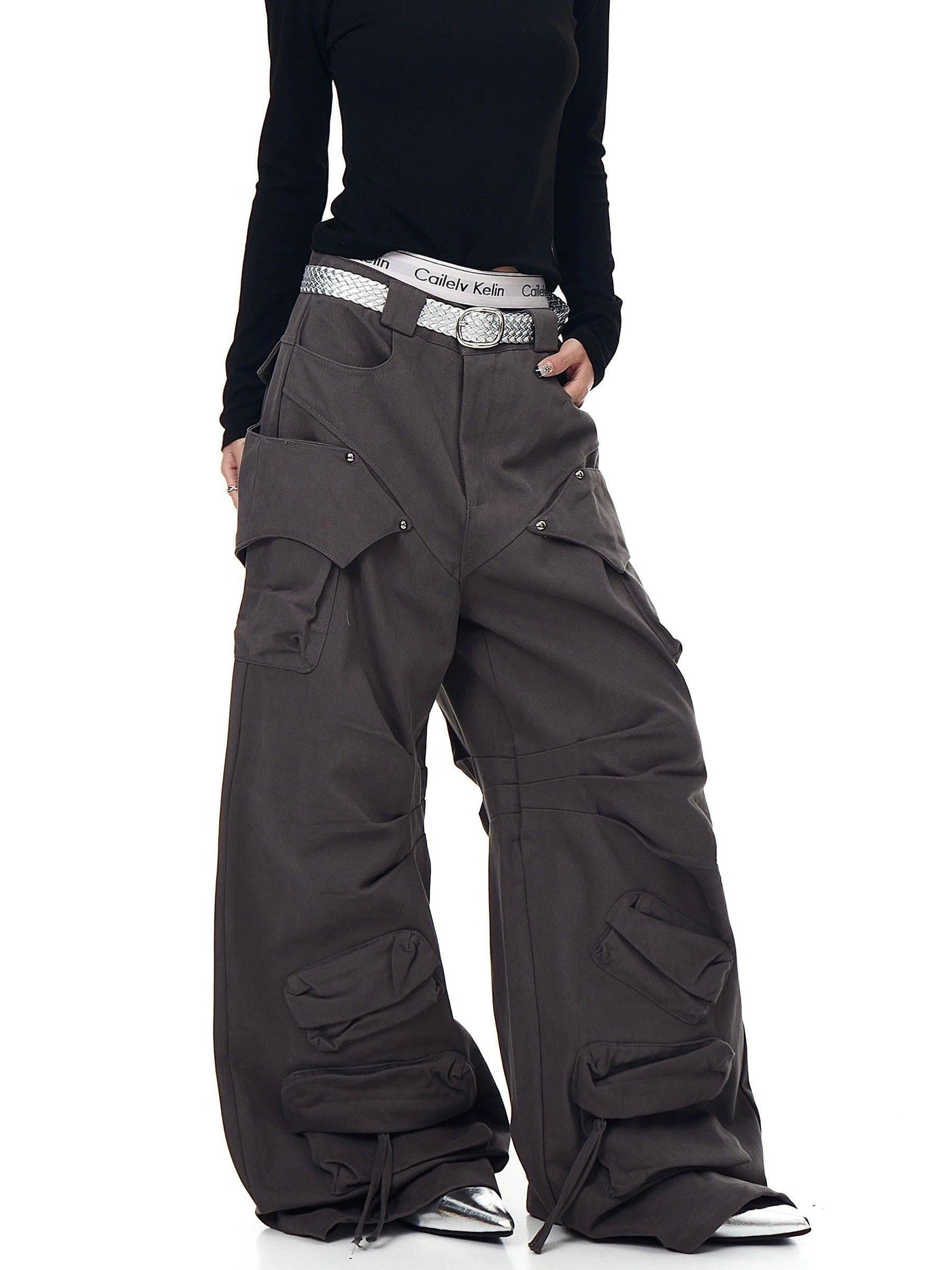Tilt Multiple Pockets Pants Korean Street Fashion Pants By Blacklists Shop Online at OH Vault