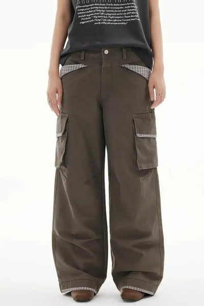 Wide Side Flap Pockets Cargo Pants Korean Street Fashion Pants By Funky Fun Shop Online at OH Vault