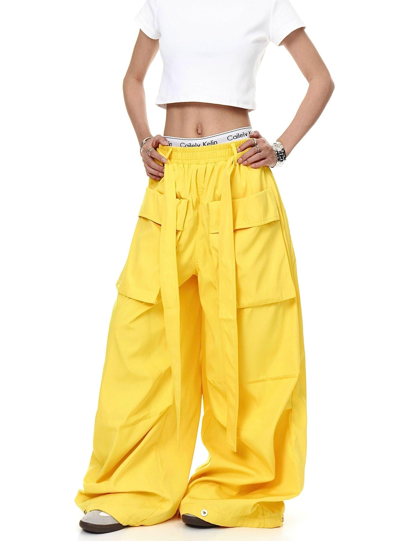 Oversized Drapery Track Pants Korean Street Fashion Pants By Blacklists Shop Online at OH Vault
