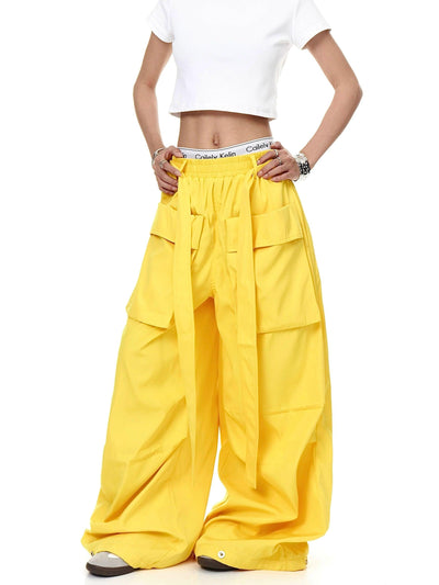 Oversized Drapery Track Pants Korean Street Fashion Pants By Blacklists Shop Online at OH Vault
