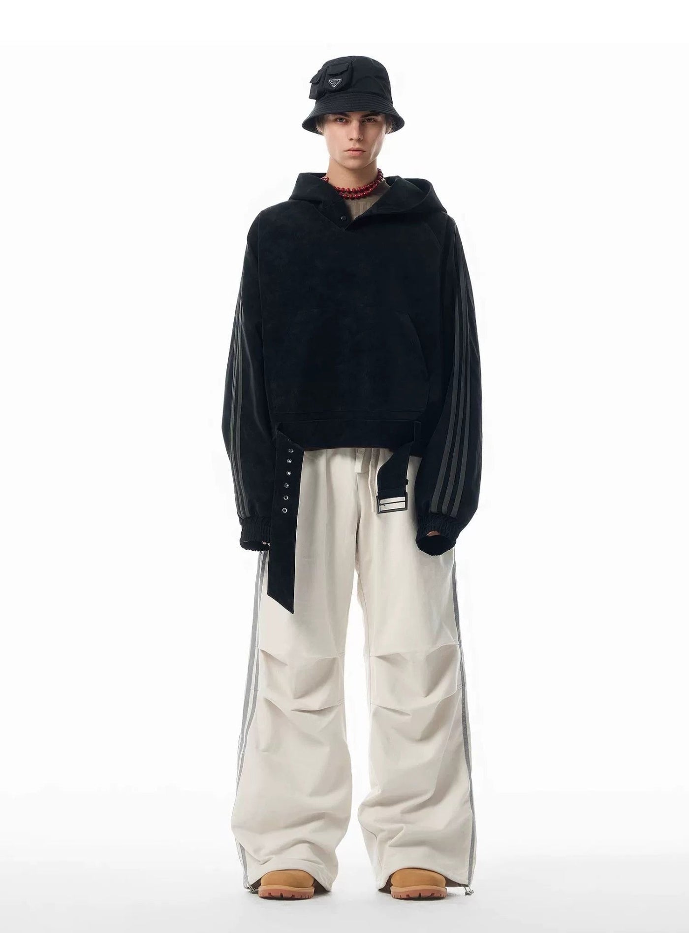 Side Striped Line Wide Pants Korean Street Fashion Pants By JHYQ Shop Online at OH Vault