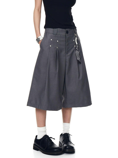 Pleated Wide Leg Suit Pants Korean Street Fashion Pants By Blacklists Shop Online at OH Vault