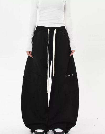 Drawstring Gartered Sweatpants Korean Street Fashion Pants By Blacklists Shop Online at OH Vault