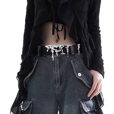 Cosmic Melt Detail Belt Korean Street Fashion Belt By Tian Tian Shop Online at OH Vault