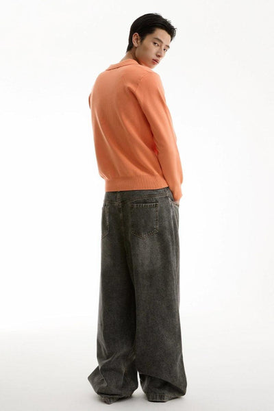 Oversized Fade Thigh Jeans Korean Street Fashion Jeans By Funky Fun Shop Online at OH Vault