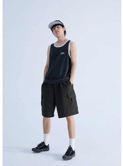 Contrast Outlined Casual Tank Top Korean Street Fashion Tank Top By Mentmate Shop Online at OH Vault