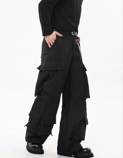 Multiple Flap Pocket Pants Korean Street Fashion Pants By Blacklists Shop Online at OH Vault