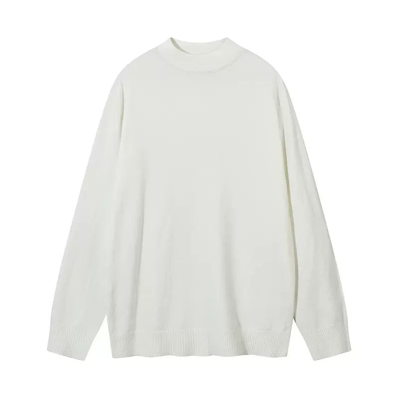 Essential Mock Neck Thin Sweater Korean Street Fashion Sweater By 77Flight Shop Online at OH Vault