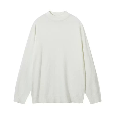 Essential Mock Neck Thin Sweater Korean Street Fashion Sweater By 77Flight Shop Online at OH Vault