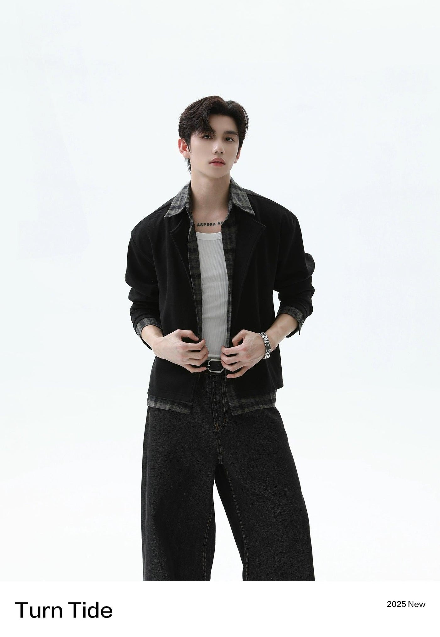 Plaid Layered Buttoned Cardigan Korean Street Fashion Cardigan By Turn Tide Shop Online at OH Vault