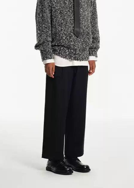 Waist Belt Pleated Cropped Trousers Korean Street Fashion Trousers By NANS Shop Online at OH Vault