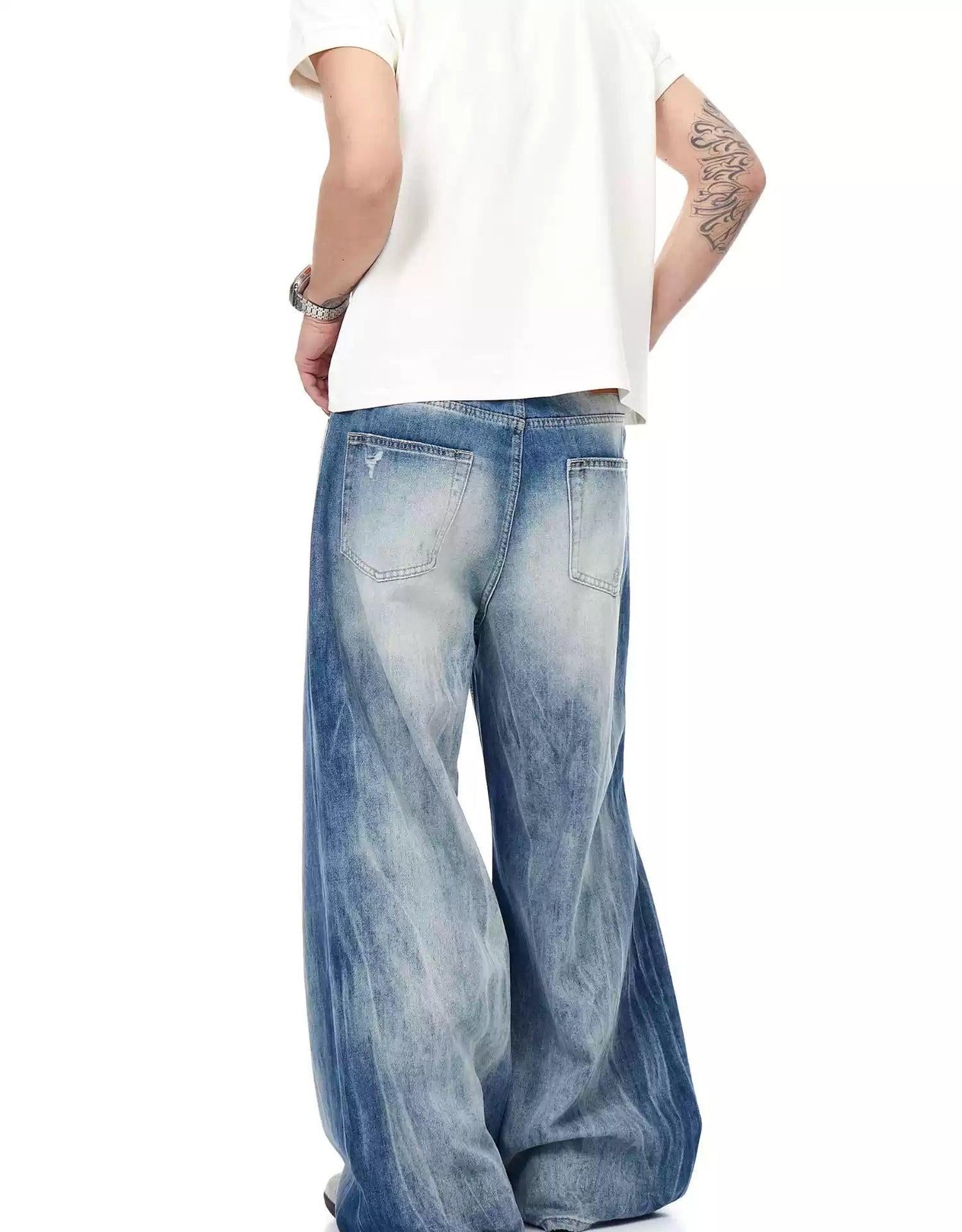 Lightning Pattern Ripped Jeans Korean Street Fashion Jeans By Blacklists Shop Online at OH Vault