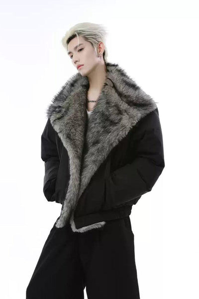 Thick Faux Fur Puffer Jacket Korean Street Fashion Jacket By Turn Tide Shop Online at OH Vault