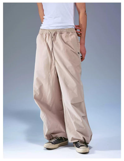 Drawstring Pleated Loose Track Pants Korean Street Fashion Pants By Remedy Shop Online at OH Vault