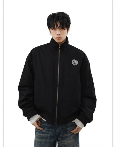 Reversible Embroidery Fleece Lined Jacket Korean Street Fashion Jacket By Mr Nearly Shop Online at OH Vault