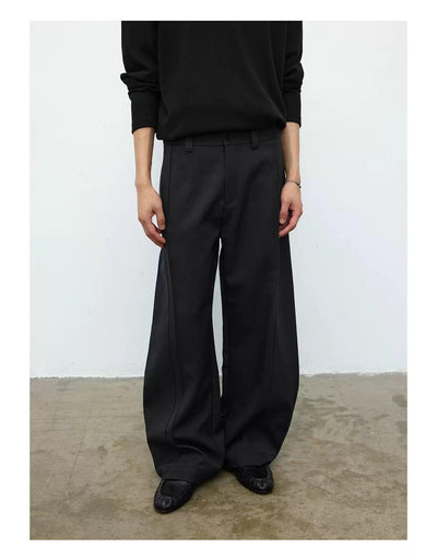Structured Wide Leg Trousers Korean Street Fashion Trousers By Terra Incognita Shop Online at OH Vault