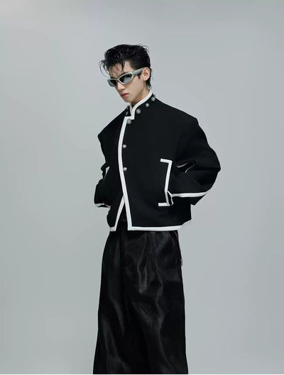 Outline Contrast Boxy Blazer Korean Street Fashion Blazer By Argue Culture Shop Online at OH Vault