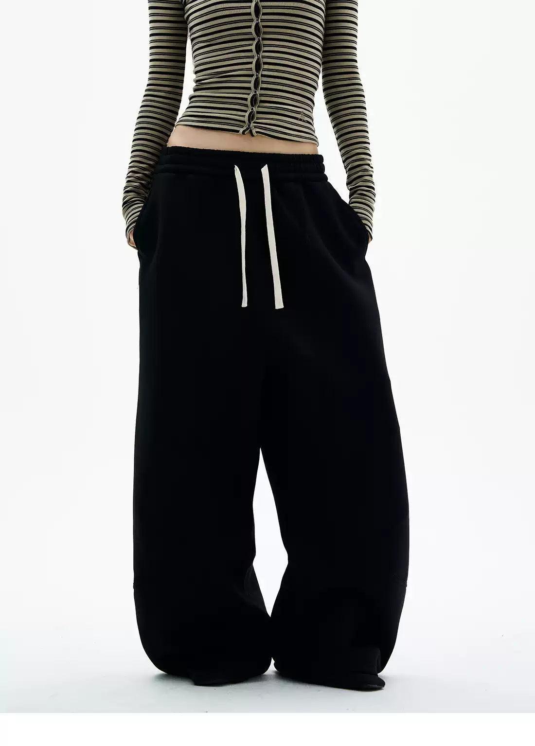 Drawstring Seam Details Baggy Sweatpants Korean Street Fashion Pants By 77Flight Shop Online at OH Vault