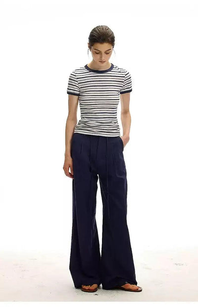 Linen Blend Drawstring Comfy Pants Korean Street Fashion Pants By Country Moment Shop Online at OH Vault