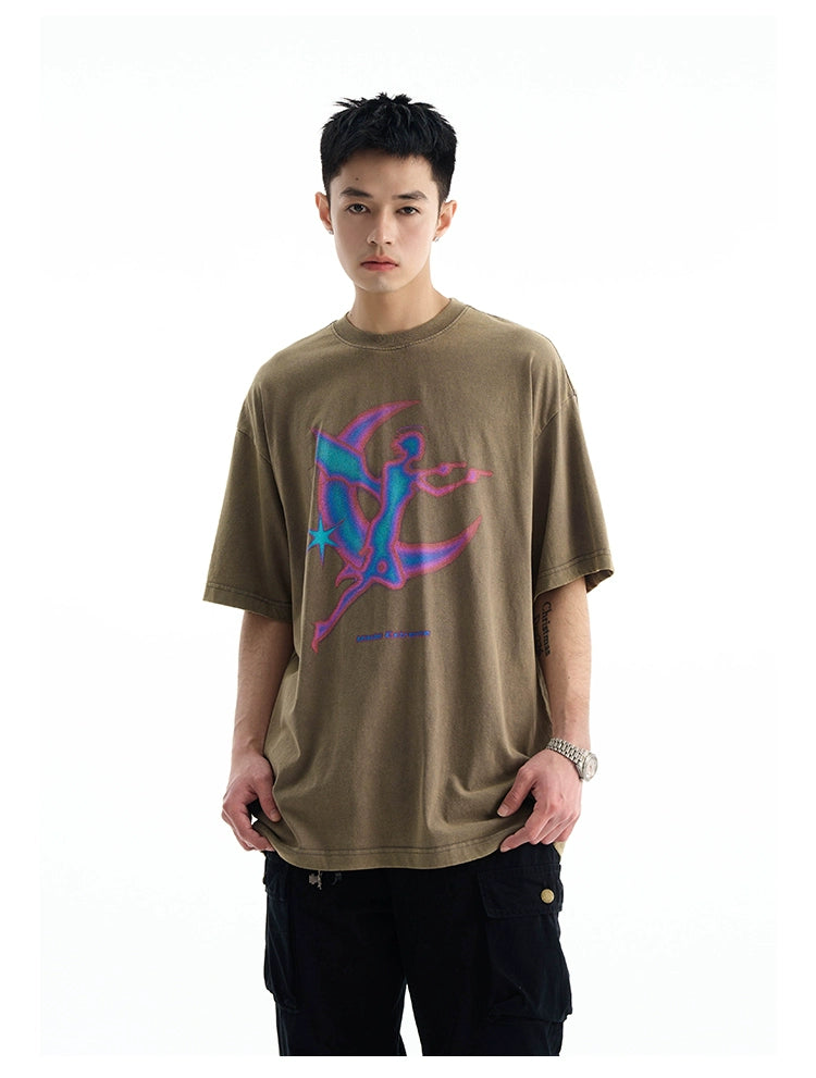 Grainy Thermal Contrast T-Shirt Korean Street Fashion T-Shirt By A PUEE Shop Online at OH Vault