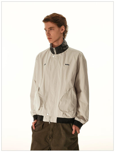 PU Leather Stand Collar Zipped Jacket Korean Street Fashion Jacket By Mr Nearly Shop Online at OH Vault