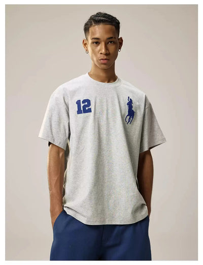 Embroidered Contrast T-Shirt Korean Street Fashion T-Shirt By Remedy Shop Online at OH Vault